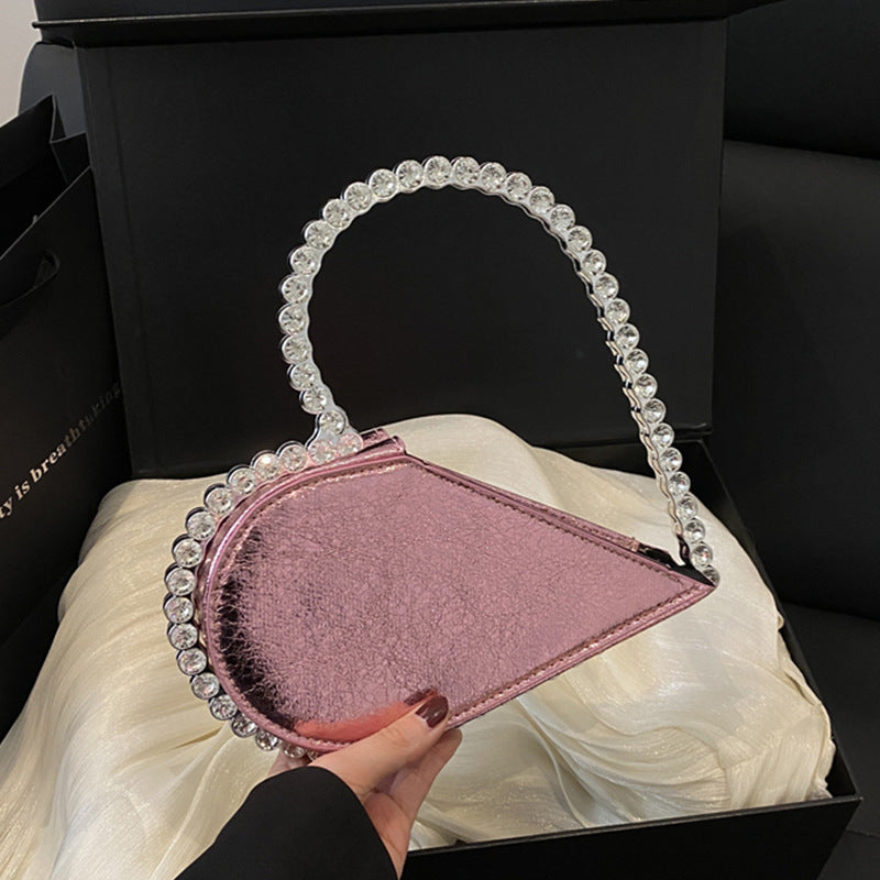 Damen Handtasche mit glitzerndem Kettenriemen Nord Taschen