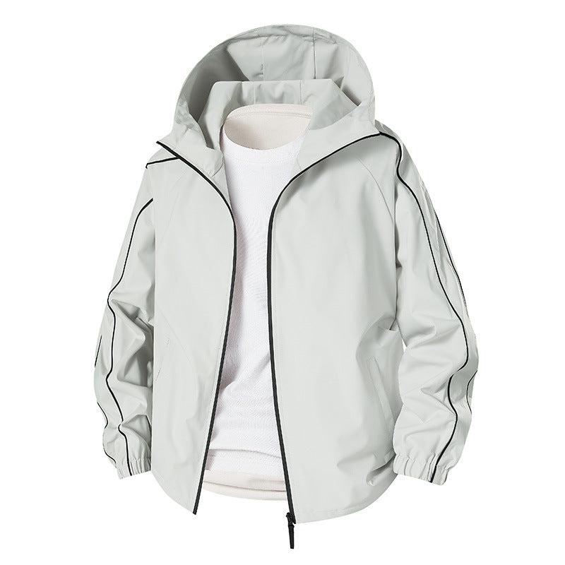 Herren Leichte Softshell-Outdoorjacke mit Kapuze, elastischen Bündchen und durchgehendem Reißverschluss Nord Taschen
