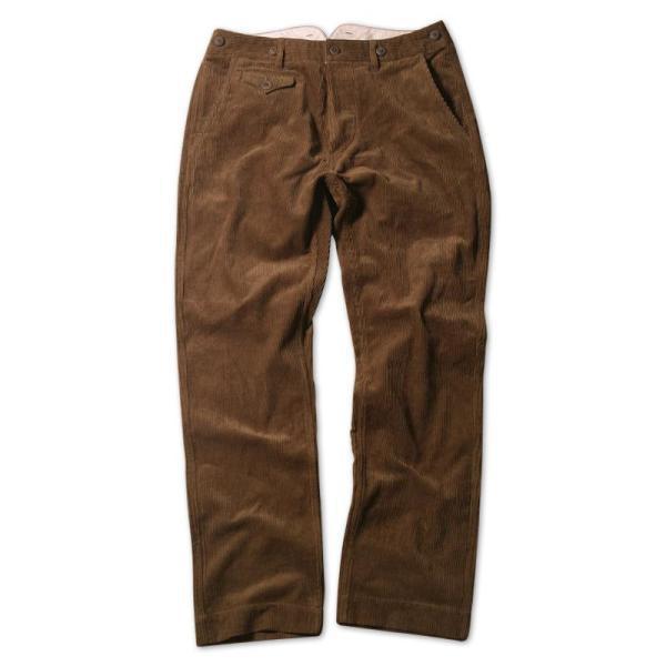 Herren Cordhose mit hoher Taille, breitem Kord und geknöpfter Pattentasche Nord Taschen