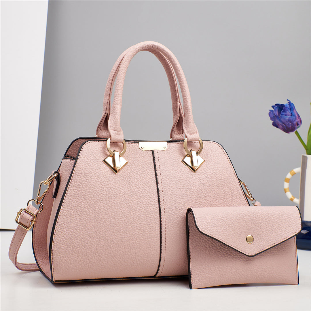 Damen elegante Handtasche mit strukturiertem Design und abnehmbarer Clutch Nord Taschen