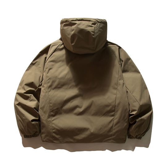 Unisex Boxy wattierte Kapuzenjacke mit Thermoisolierung und elastischen Bündchen Nord Taschen