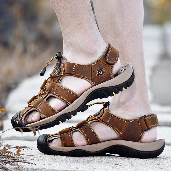 Herren Trekking-Sandalen mit verstellbarem Schnellschnürsystem und rutschfester Sohle