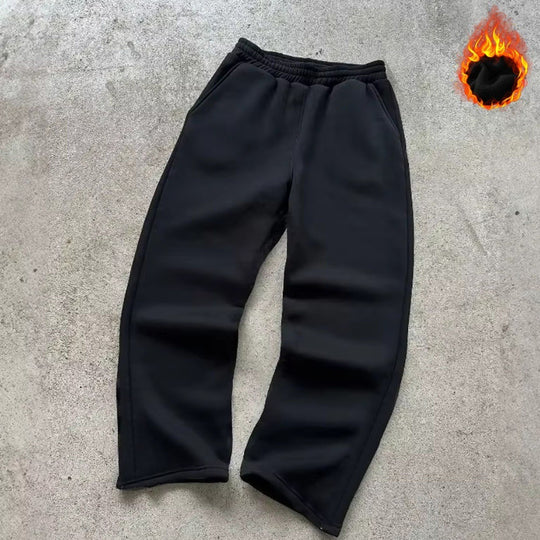 Unisex nan Thermo-Fleece-Jogginghose mit wärmender Innenbeschichtung, elastischem Komfortbund und geradem Bein Nord Taschen