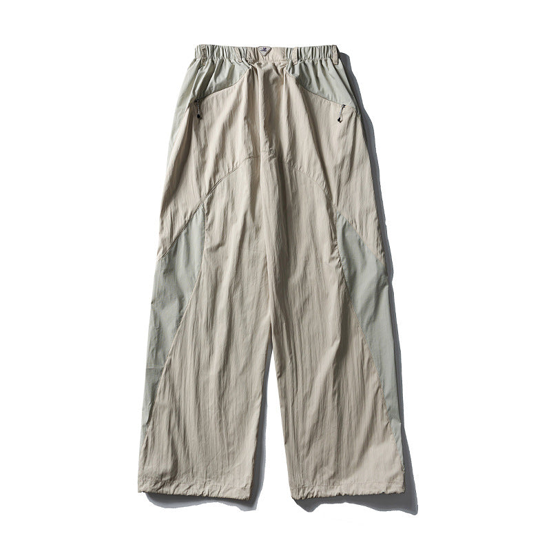 Herren Weite technische Nylon-Cargohose mit elastischem Bund und Paneel-Details Nord Taschen