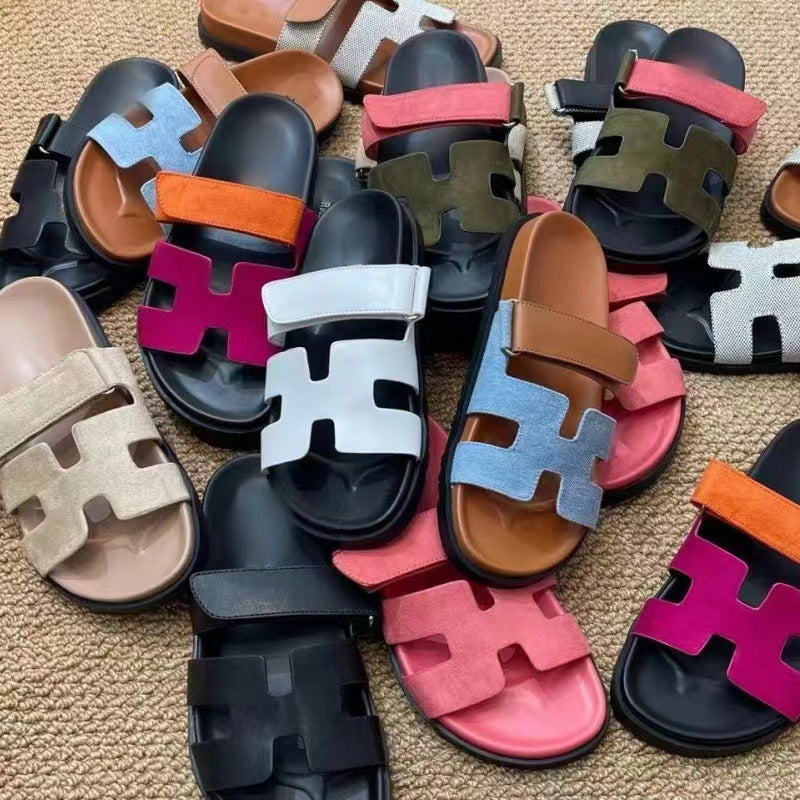 Damen Riemchen-Sandalen mit verstellbarem Klettverschluss und ergonomischer Sohle Nord Taschen