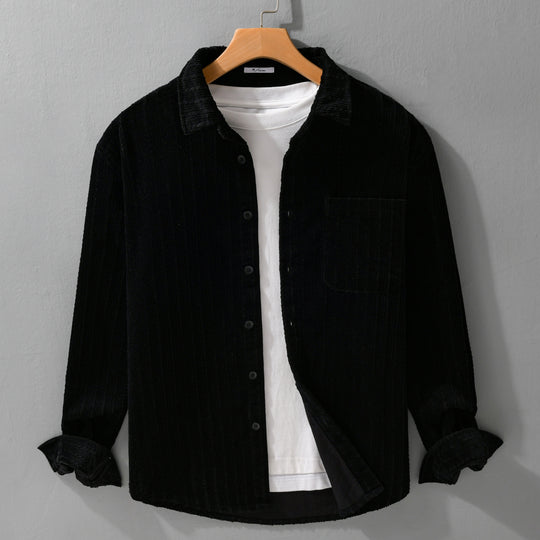 Herren Cord-Overshirt mit markanter Rippenstruktur und Brusttasche Nord Taschen