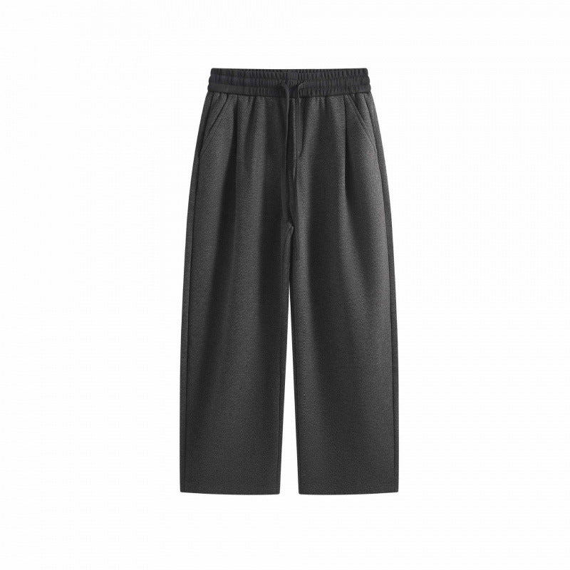 Herren Weite Cropped-Hose mit elastischem Bund, Bundfalten und Seitentaschen Nord Taschen