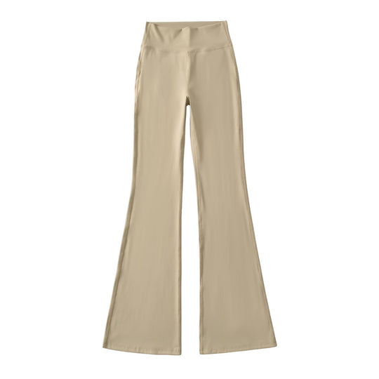 Damen Hochtaillierte ausgestellte Yoga‑Hose mit Formbund Nord Taschen
