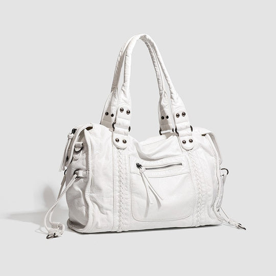 Damen Handtasche mit strukturierter Kunstlederoberfläche und praktischem Reißverschluss Nord Taschen