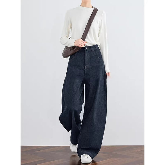 Damen Weit geschnittene Jeanshose Nord Taschen