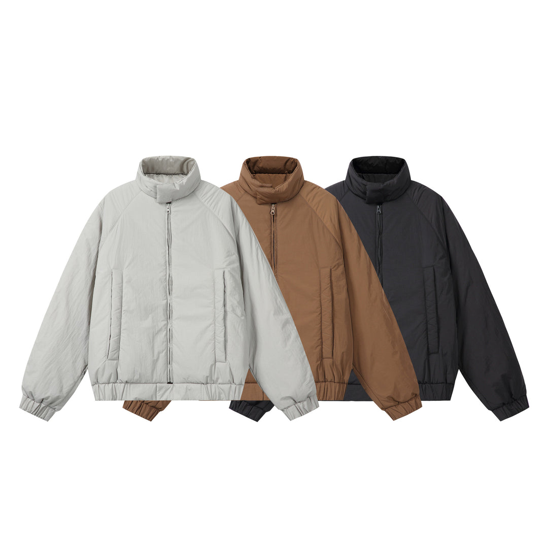 Unisex Boxy-wattierte Kurzjacke mit voluminösem Funnelkragen Nord Taschen