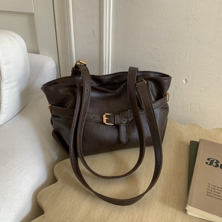 Damen Handtasche mit hochwertigem Kunstleder und elegantem Gurtverschluss Nord Taschen