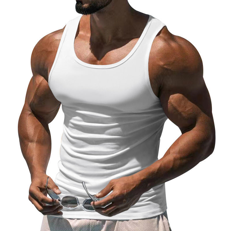 Herren nan figurbetontes funktionales Tanktop mit hohem Armausschnitt und Stretchjersey
