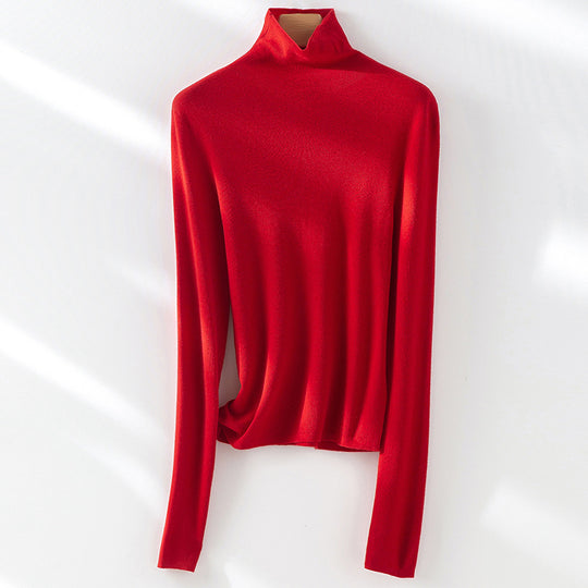 Damen Slim-Fit Feinstrick-Rollkragenpullover mit Stretch Nord Taschen