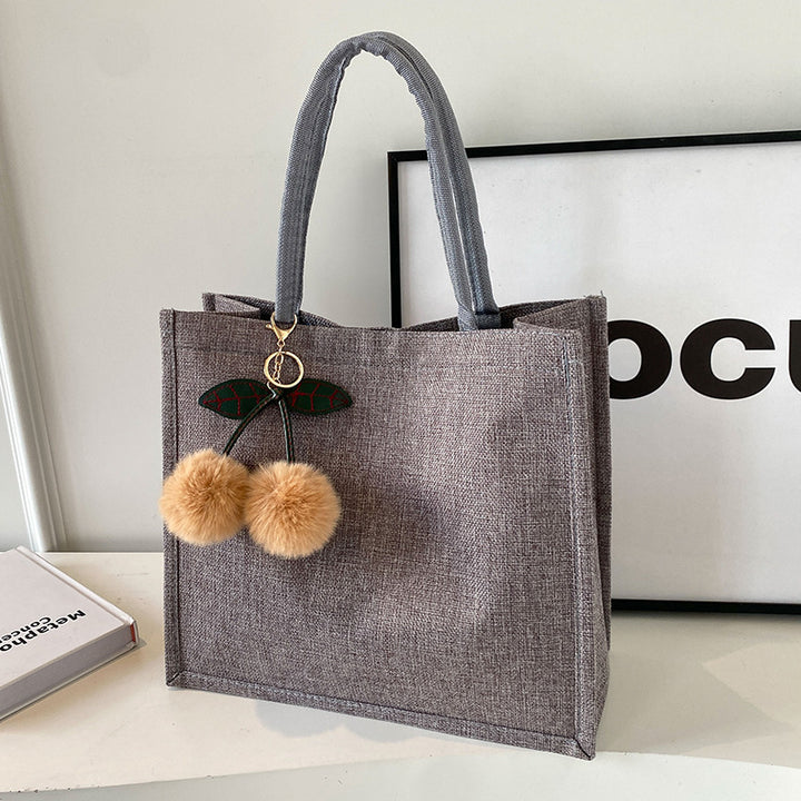 Damen Jute-Shopper-Tasche mit stilvollem Design Nord Taschen
