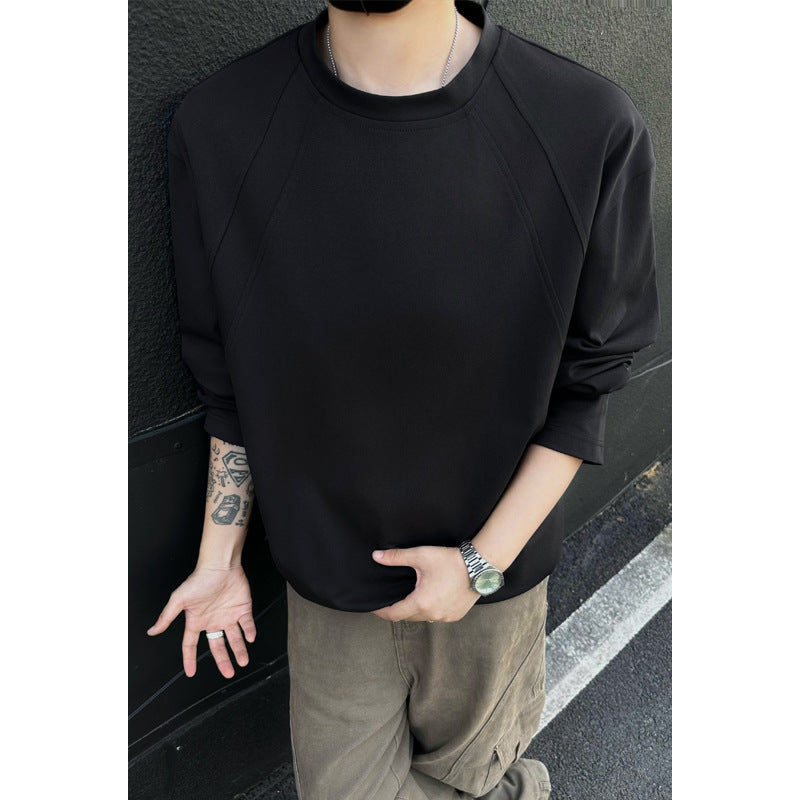 Herren Oversize Rundhals‑Sweatshirt mit Raglanärmeln und cleanem Minimaldesign Nord Taschen