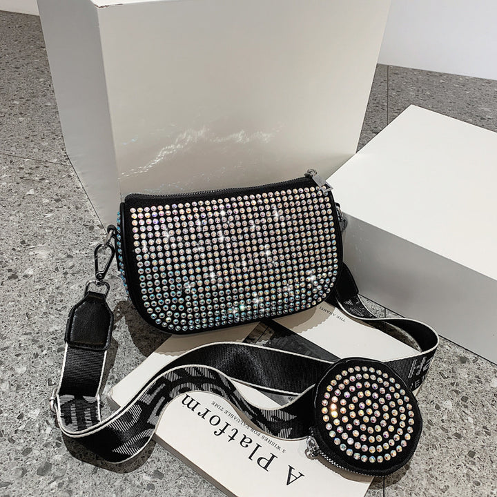 Damen elegante Umhängetasche mit funkelnden Strassdetails Nord Taschen