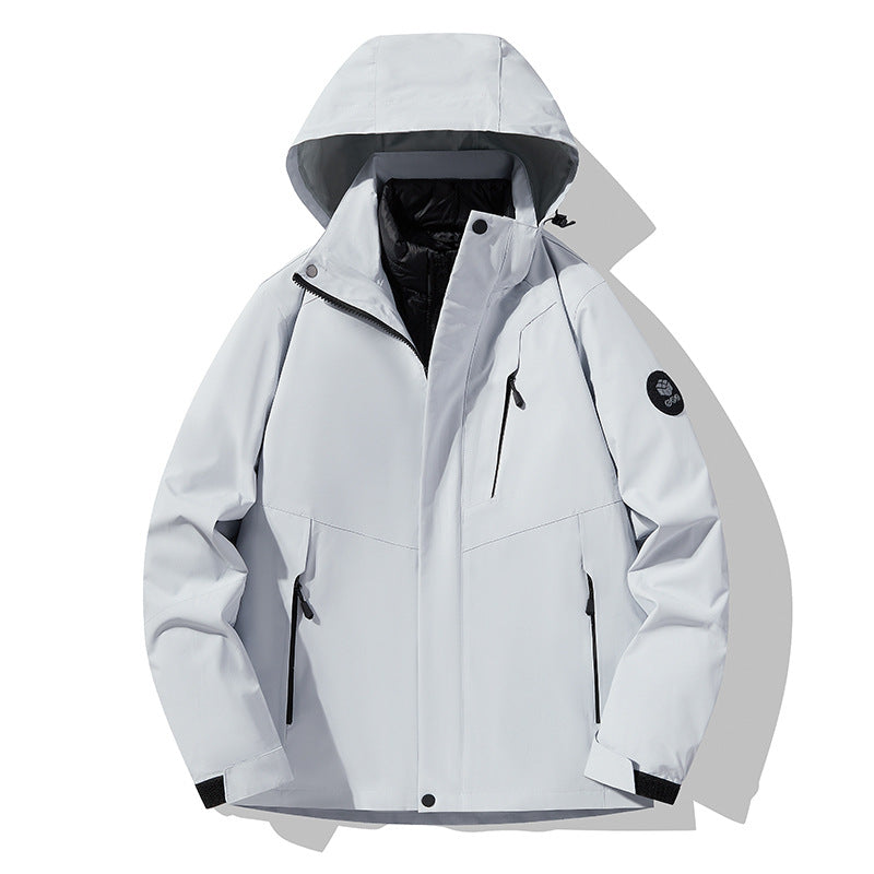 Herren Dreifach kombinierbare Funktionsjacke mit abnehmbarer Steppweste Nord Taschen