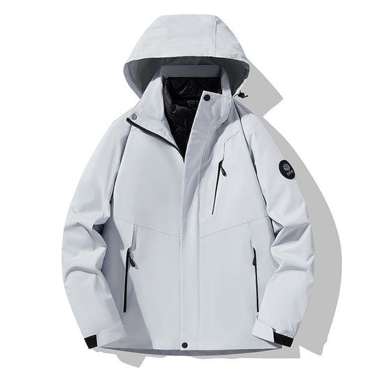 Herren Dreifach kombinierbare Funktionsjacke mit abnehmbarer Steppweste Nord Taschen