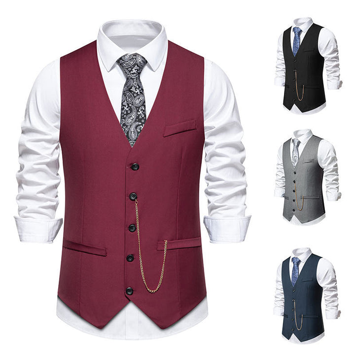 Herren elegante Anzugweste im klassischen Design mit modernen Akzenten
