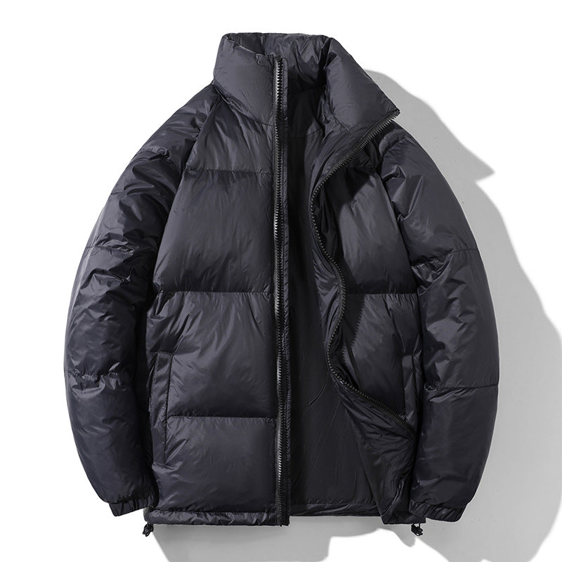 Herren Isolierte gesteppte Thermo-Pufferjacke mit Stehkragen und Kordelzugsaum Nord Taschen