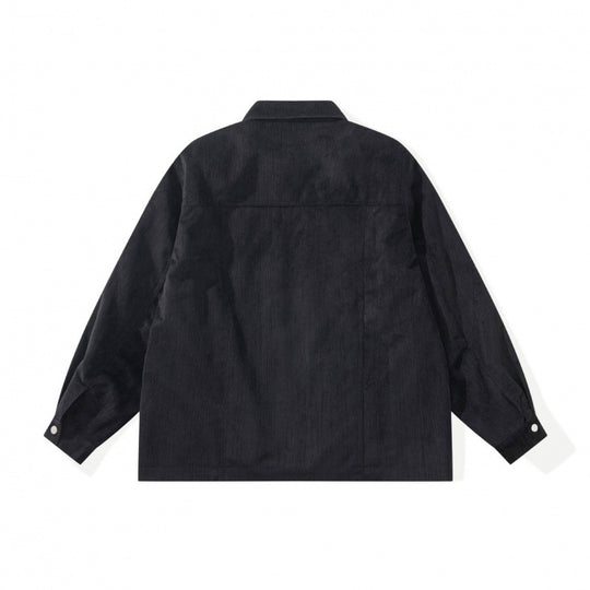 Unisex Kastenförmige Overshirt‑Jacke aus feiner Cordstruktur mit Brusttaschen und verdecktem Reißverschluss Nord Taschen