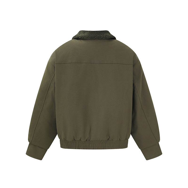 Damen Kurz geschnittener Boxy‑Blouson mit Teddykragen und Schulterlaschen Nord Taschen
