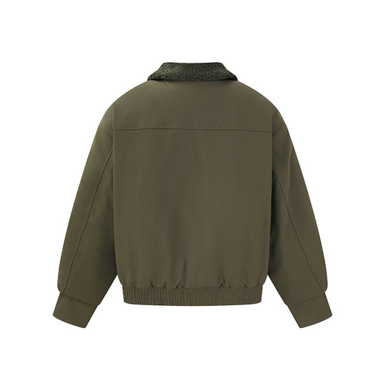 Damen Kurz geschnittener Boxy‑Blouson mit Teddykragen und Schulterlaschen Nord Taschen