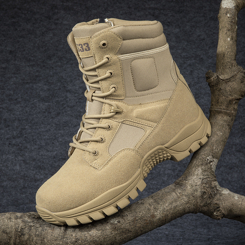 Herren taktische Stiefel mit hohem Knöchelschutz und rutschfester Sohle