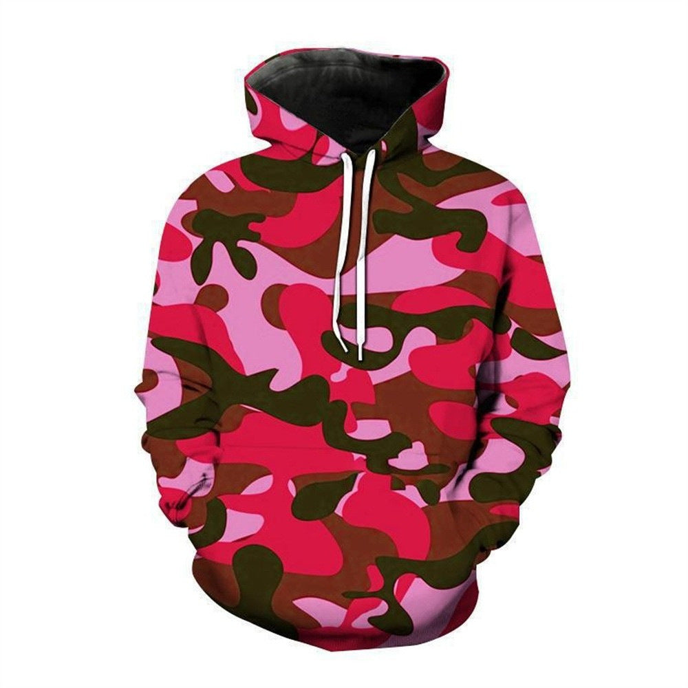 Damen Kapuzenpullover mit modernem Camouflage-Muster Nord Taschen