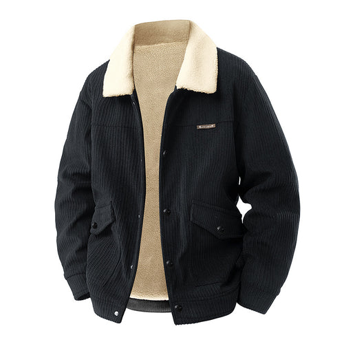 Herren Modische Steppjacke mit Teddyfutter Nord Taschen