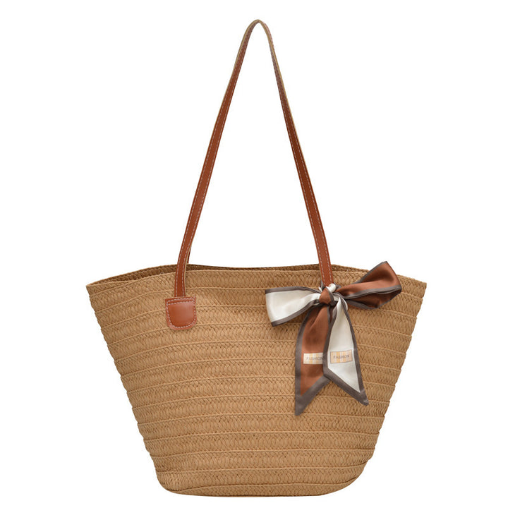 Damen elegante Strandtasche mit modischem Knotenakzent Nord Taschen