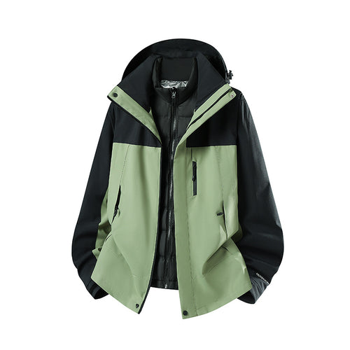 Damen Zweiteilige Softshell-Parka mit herausnehmbarer Steppinnenjacke Nord Taschen