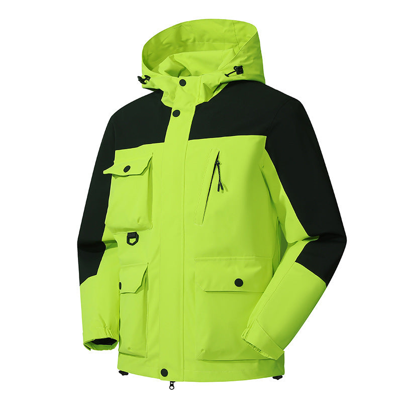 Herren technische Outdoorparka mit Kapuze, wasserabweisender Shell und Mehrfachtaschen Nord Taschen