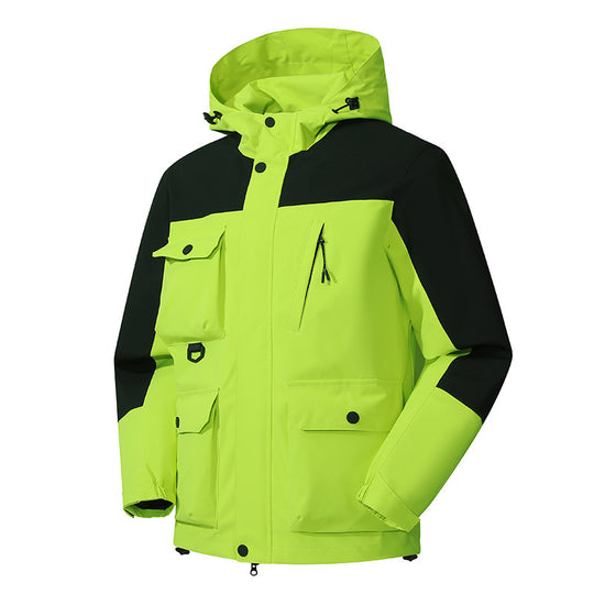 Herren technische Outdoorparka mit Kapuze, wasserabweisender Shell und Mehrfachtaschen Nord Taschen