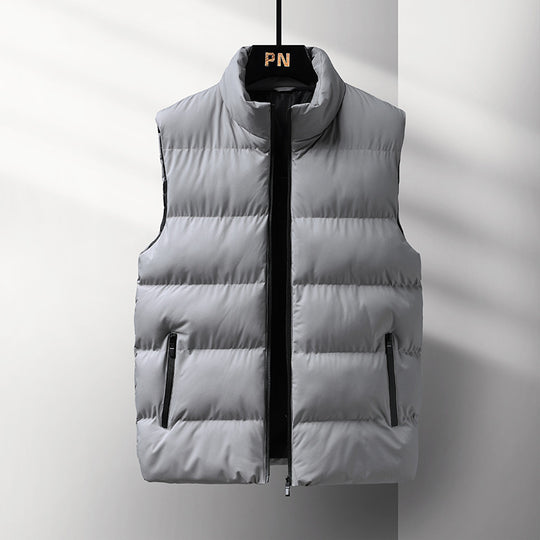 Herren Ärmellose Thermo‑Steppweste mit Stehkragen, winddichter Shell und Reißverschlusstaschen Nord Taschen