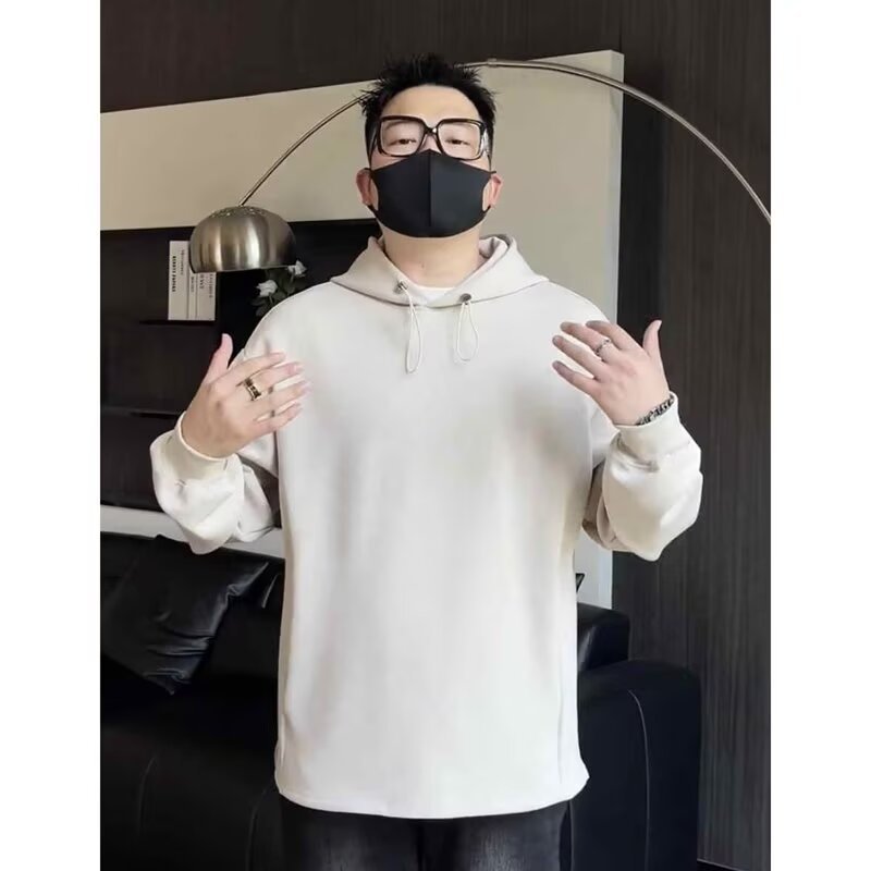 Herren Oversized Kapuzenpullover mit Dropped-Shoulder, schwerer Baumwollmischung und minimalistischer Silhouette Nord Taschen