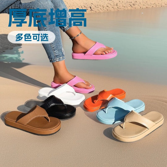 Damen Bequeme Zehentrenner-Sandalen mit ergonomischem Fußbett und rutschfester Sohle