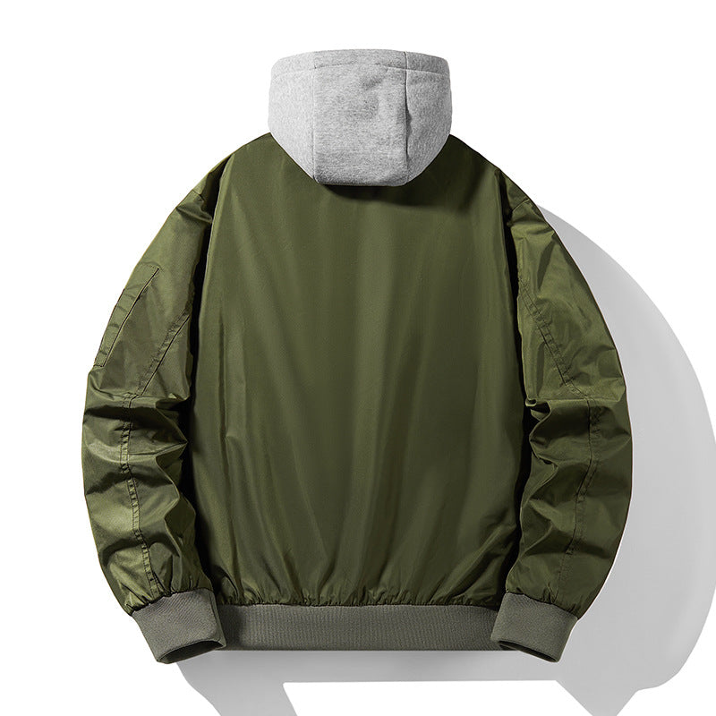 Herren Urban-Bomberjacke mit integriertem Kapuzenlayer, kontrastiertem Thermofutter und Ärmeltasche Nord Taschen