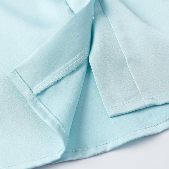 Damen Schluppenbluse mit Volantfront und Rüschenmanschetten Nord Taschen