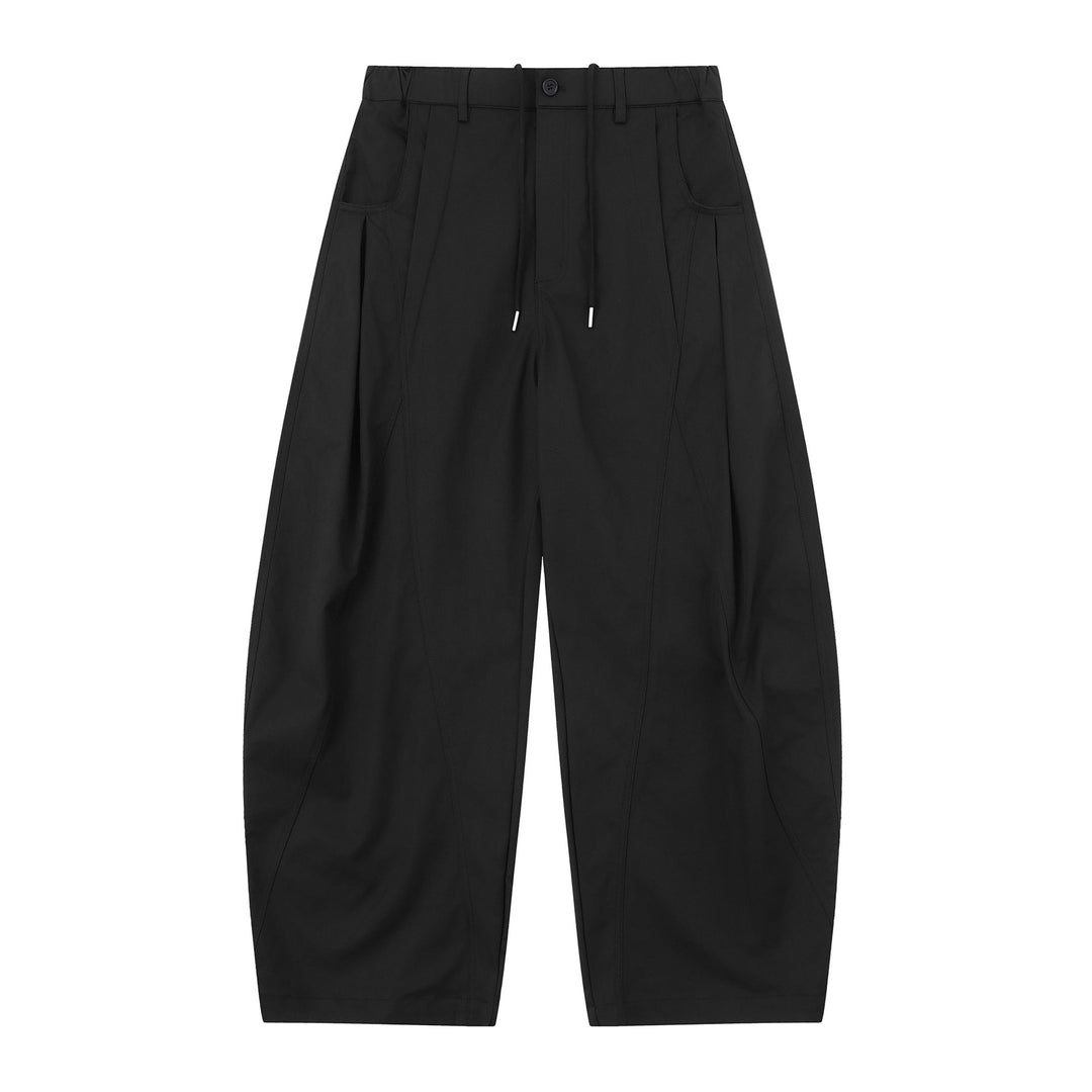Damen High-Waist Cropped-Cargo-Hose mit abgesteppten Paneelen und Tunnelzug Nord Taschen
