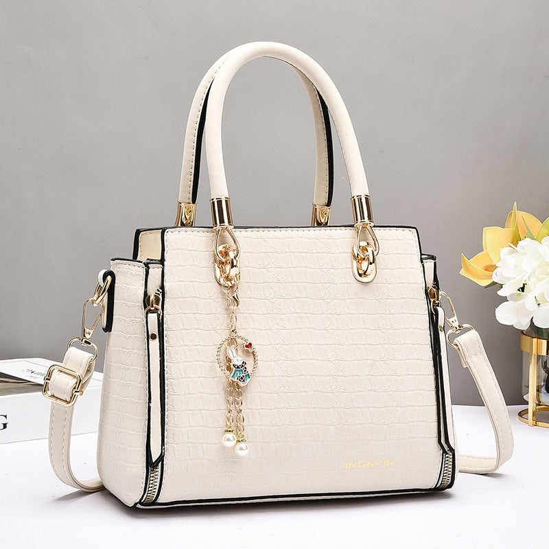 Damen Elegant strukturierte Handtasche mit abnehmbarem Tragegurt Nord Taschen