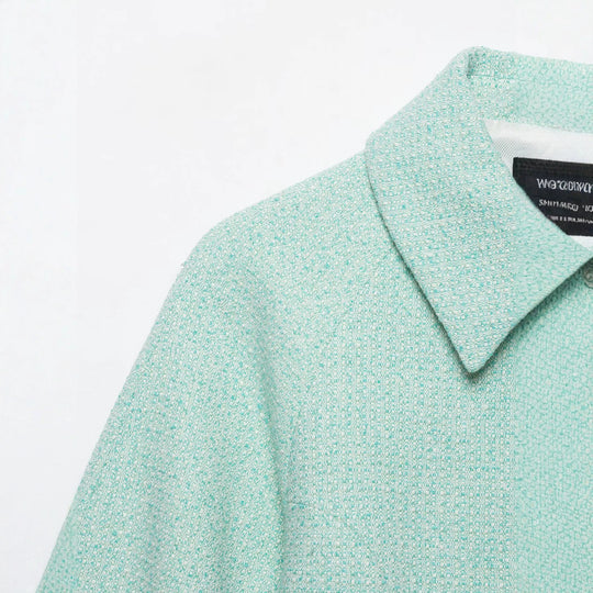 Damen Kurzblouson aus Bouclé mit verdecktem Reißverschluss und Umschlagmanschetten Nord Taschen