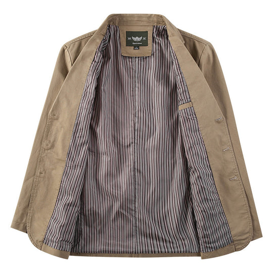 Herren legeres Baumwollblazer-Sakko mit klassischer Knopffront und aufgesetzten Taschen Nord Taschen