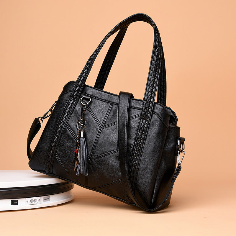 Damen modische Handtasche mit geflochtenen Akzenten Nord Taschen