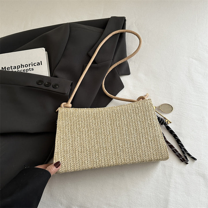 Damen Clutch-Tasche im modernen Flechtmuster Nord Taschen