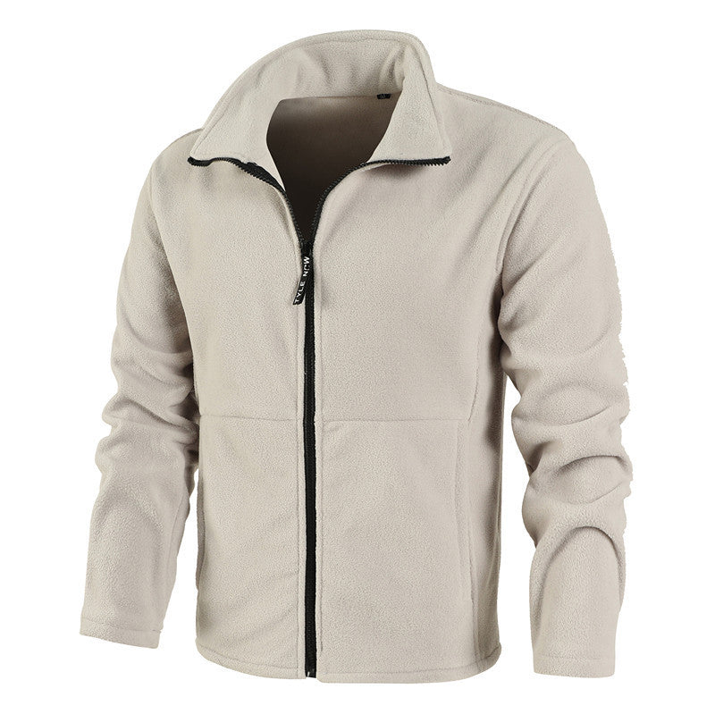 Herren Thermo-Fleecejacke mit hohem Stehkragen, durchgehendem Reißverschluss und technischer Microfleece-Qualität Nord Taschen