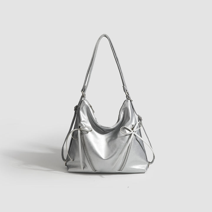 Damen Hobo-Tasche mit raffinierten Kordelzügen und eleganten Reißverschlussdetails Nord Taschen