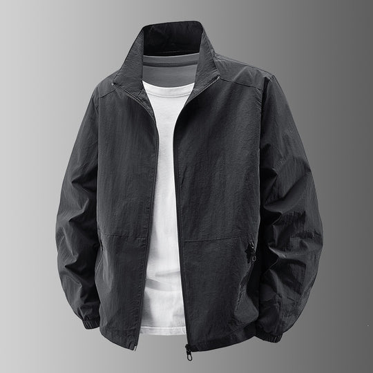 Herren Ultraleichte Funktions-Übergangsjacke mit Stehkragen, Zwei-Wege-Reißverschluss & verdeckten Reißverschlusstaschen Nord Taschen