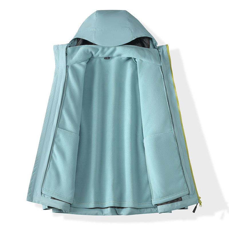 Herren Multifunktionale Softshell-Jacke mit abnehmbarem Fleecefutter, taktischen Reißverschlusstaschen und Kapuze Nord Taschen